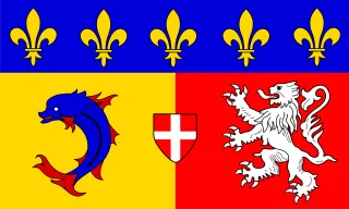 Rhone-alpes Flag Official Stickdatei – Tiere