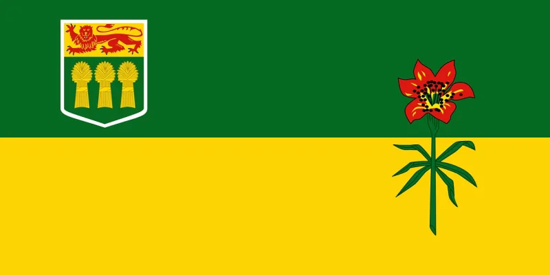 Saskatchewan Province Flag Stickdatei – Blumen