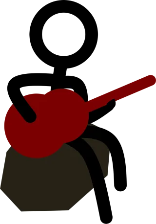 Guitarist Guitar Stick man Stickdatei – Musik