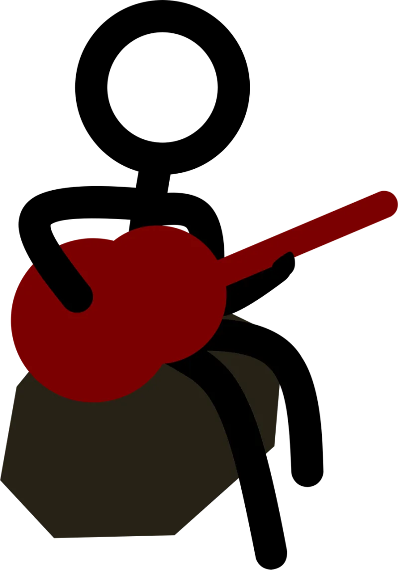 Guitarist Guitar Stick man Stickdatei – Musik