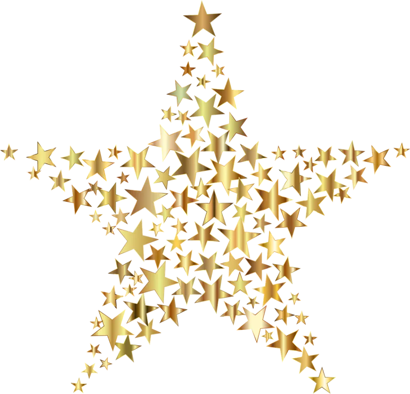 Star Fractal Gold Stickdatei – Natur