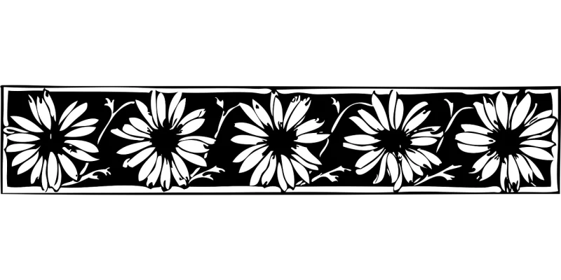Border Flowers Decoration Stickdatei – Blumen