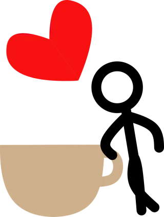Coffee Heart Love Stickdatei – Essen & Trinken
