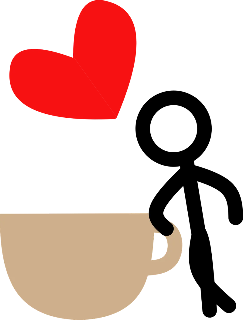 Coffee Heart Love Stickdatei – Essen & Trinken