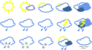 Weather Signs Symbols Stickdatei