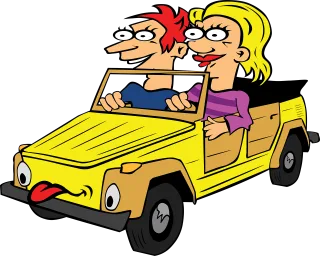 Driving Drive Two people Stickdatei – Herzen & Liebe
