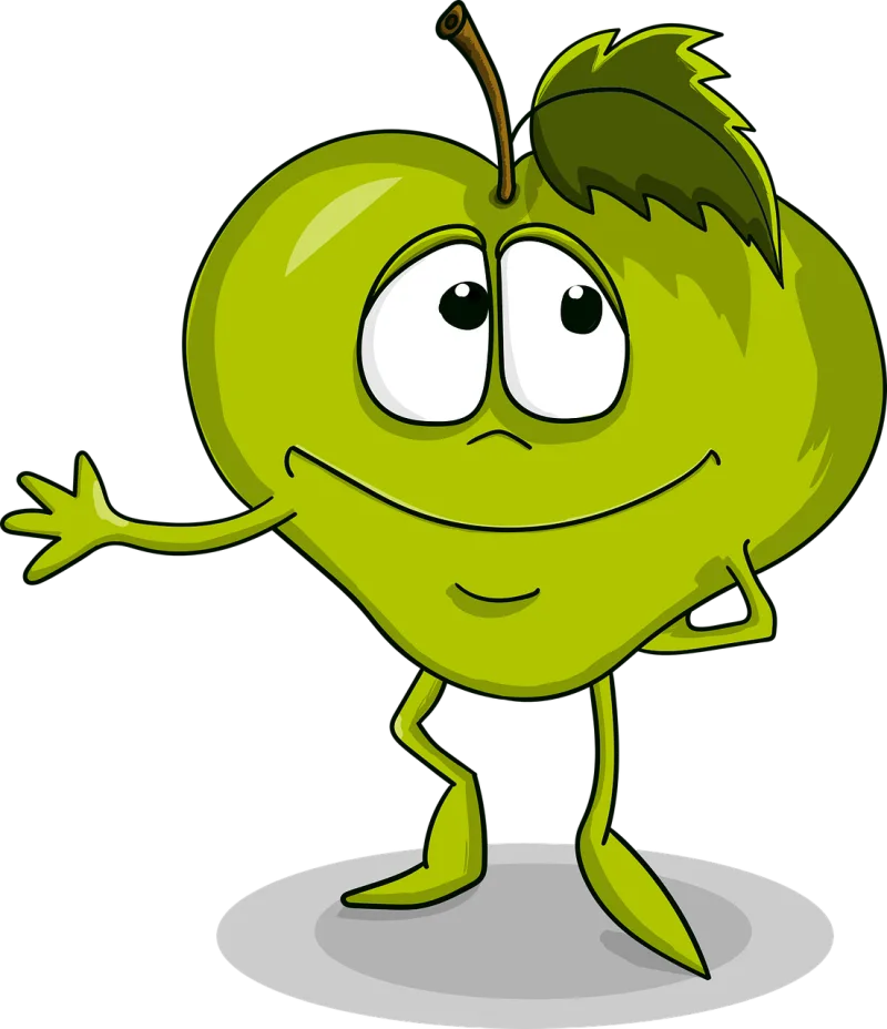 Apple Cute Smile Stickdatei – Essen & Trinken