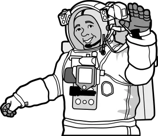 Astronaut Space Exploration Stickdatei