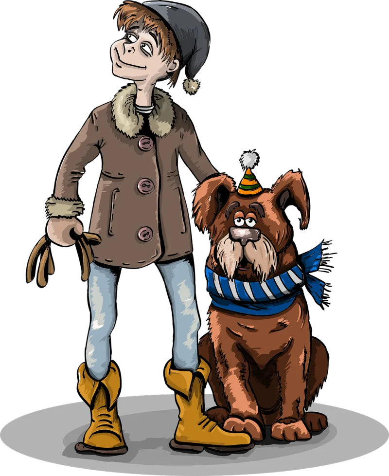 Boy Dog Scarf Stickdatei – Tiere