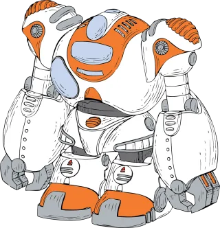 Robot Machine Android Stickdatei