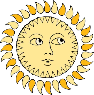 Sun Face Eyes Stickdatei