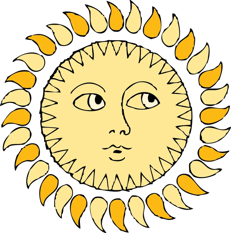 Sun Face Eyes Stickdatei – Natur