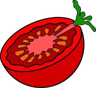 Tomato Sliced Cut Stickdatei – Essen & Trinken