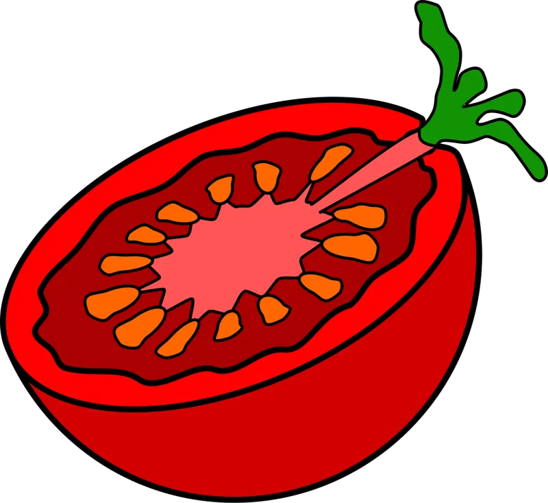 Tomato Sliced Cut Stickdatei – Essen & Trinken