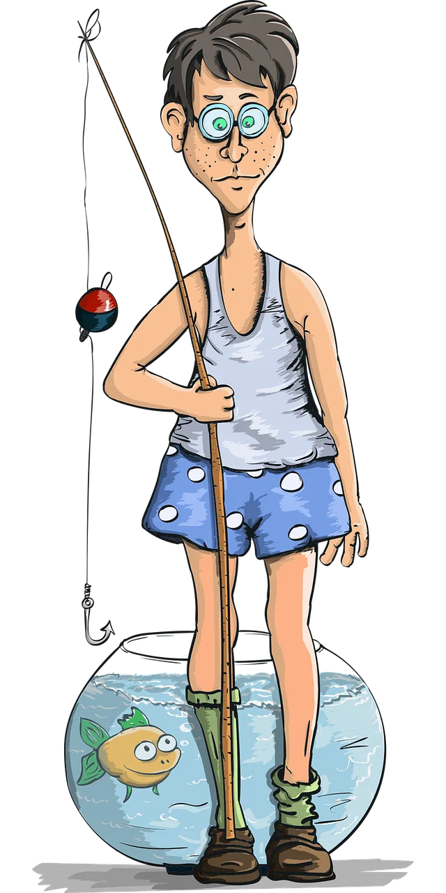 Boy Rod Fish Stickdatei – Tiere
