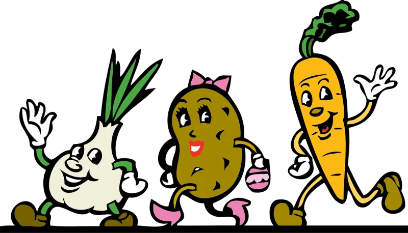 Vegetables Cartoon Root vegetables Stickdatei – Sport