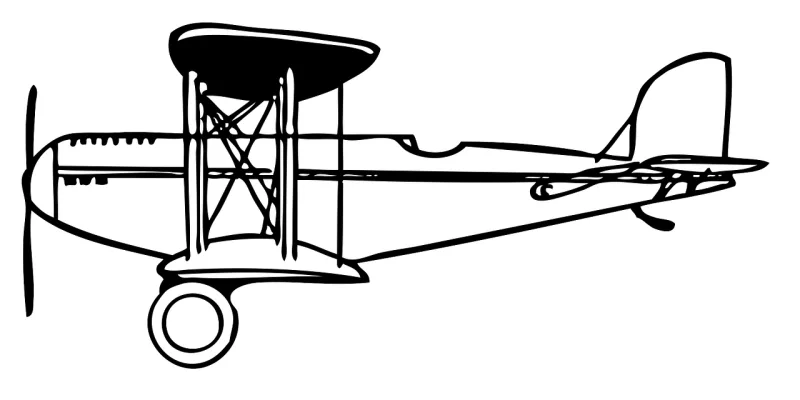 Biplane Airplane Propeller Stickdatei – Kinder