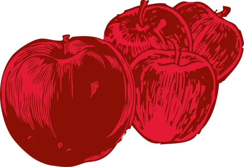 Apples Red Fruit Stickdatei – Essen & Trinken