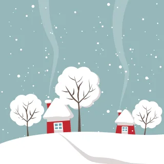 Wintry Nature House Stickdatei