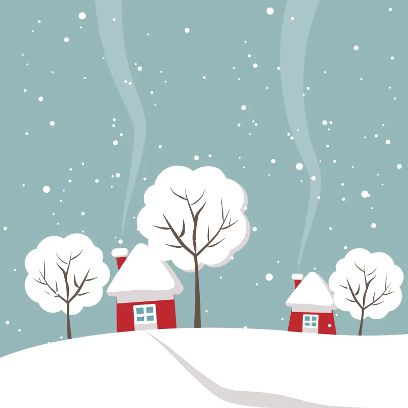 Wintry Nature House Stickdatei – Weihnachten