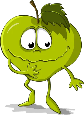 Apple Funny Smile Stickdatei