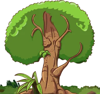 Tree Grass Trunk Stickdatei