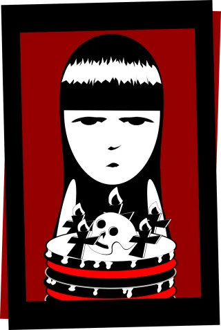 Day of the dead Mexican holiday Girl Stickdatei
