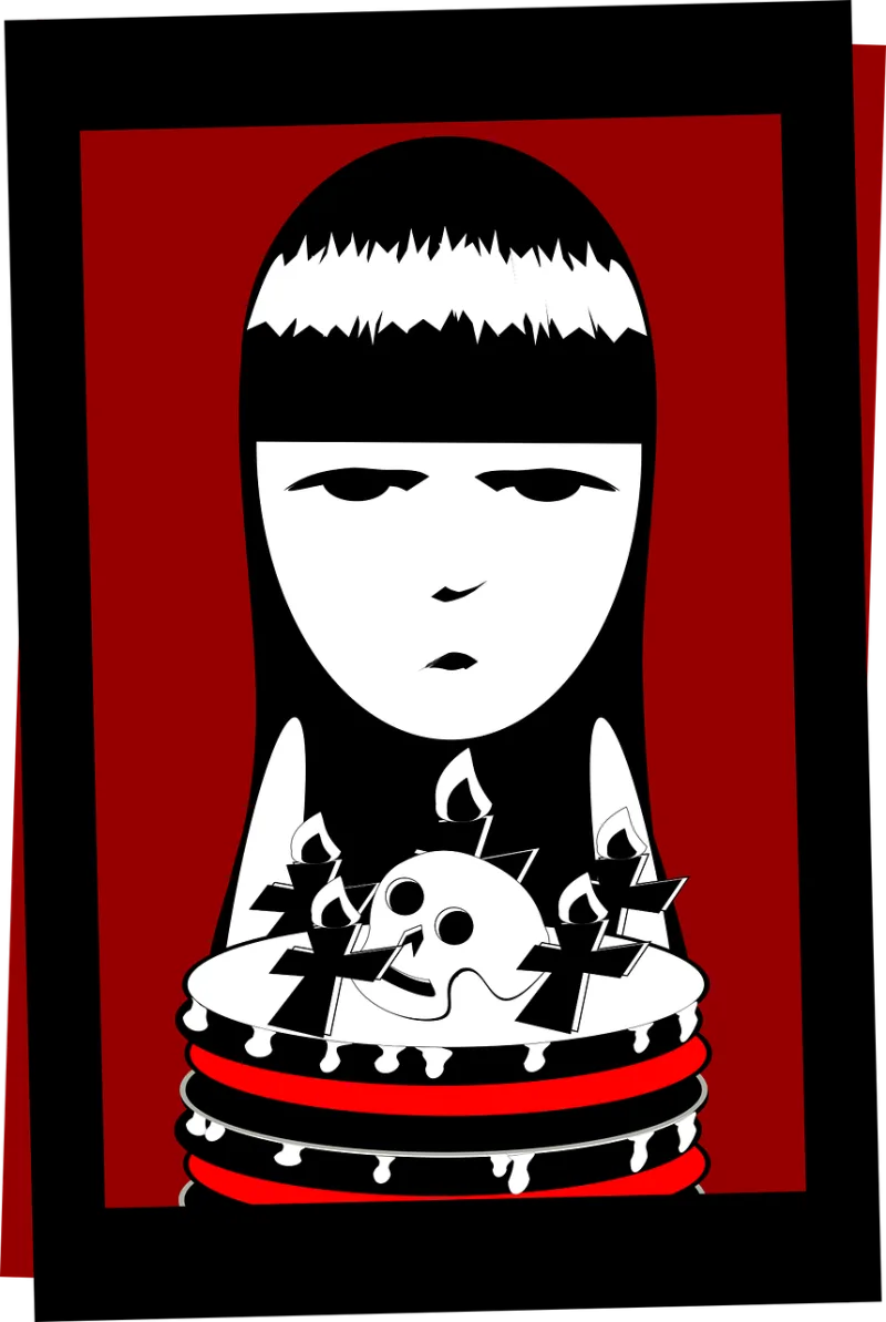 Day of the dead Mexican holiday Girl Stickdatei – Essen & Trinken