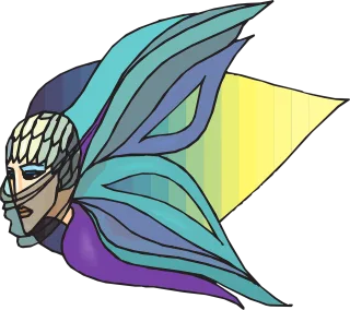 Butterfly Woman Princess Stickdatei
