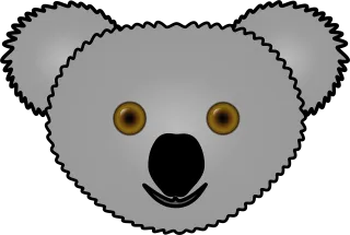 Koala Head Face Stickdatei – Tiere
