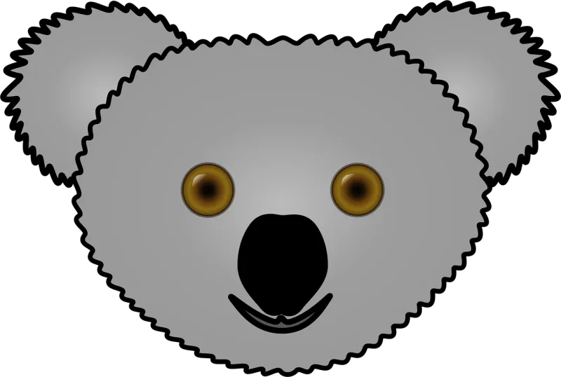 Koala Head Face Stickdatei – Tiere