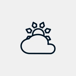 Cloud Sun Icon Stickdatei