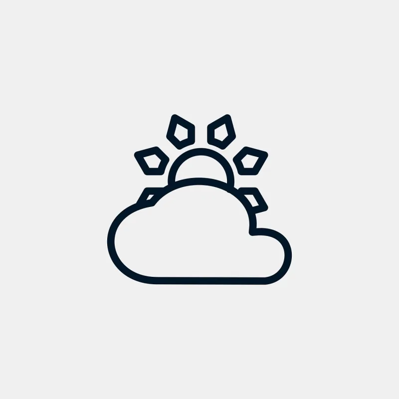 Cloud Sun Icon Stickdatei – Natur