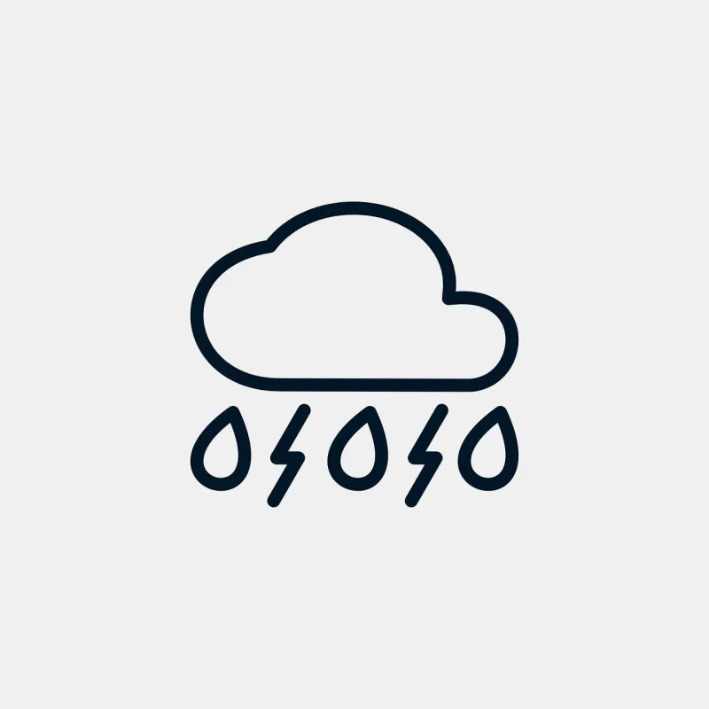 Cloud Thunder Rain Stickdatei – Natur