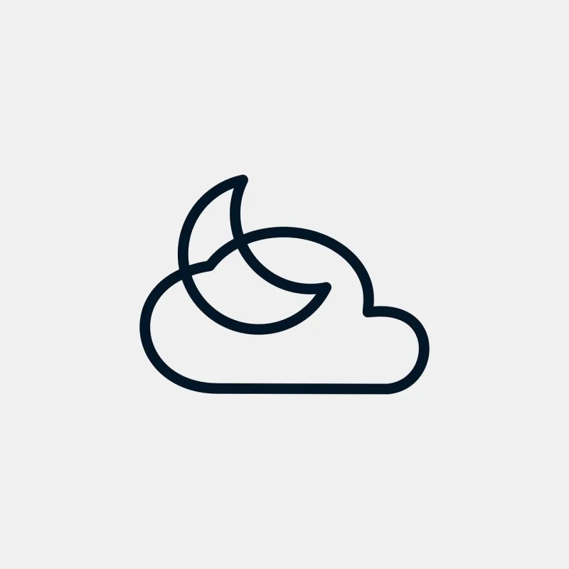 Cloud Moon Icon Stickdatei – Natur