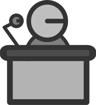 Speaker Desk Employee Stickdatei