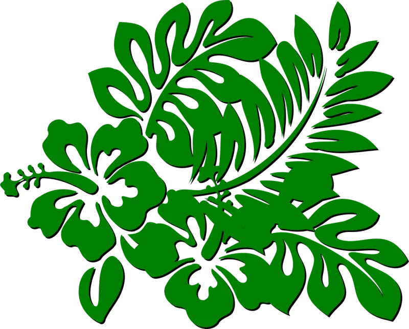 Flowers Green Branch Stickdatei – Blumen
