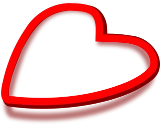 Heart Red Shadow Stickdatei
