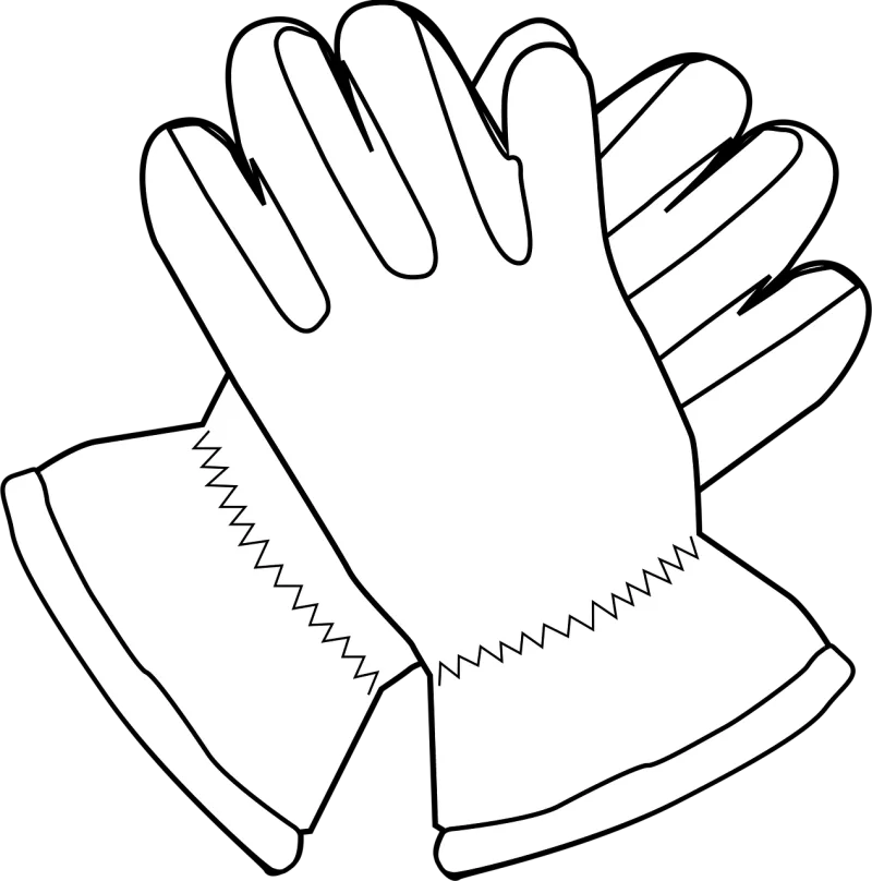 Gloves Mittens Outline Stickdatei – Weihnachten