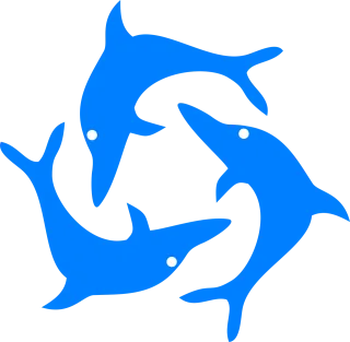 Dolphins Fish Jumping Stickdatei