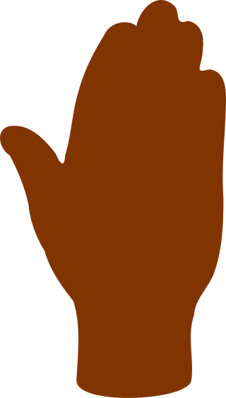 Hand Stop Silhouette Stickdatei