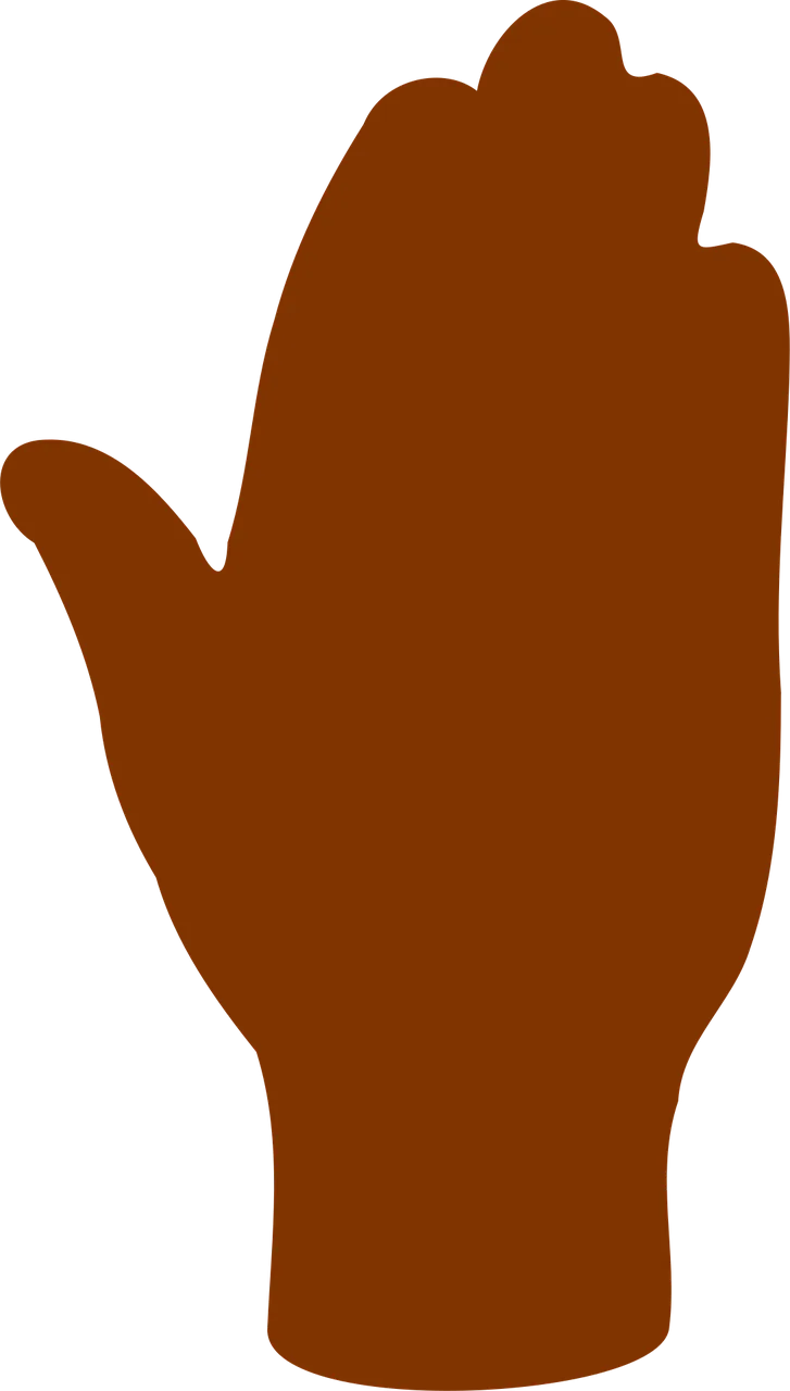 Hand Stop Silhouette Stickdatei – Natur