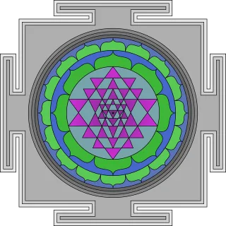Mandala Circle Round Stickdatei – Blumen