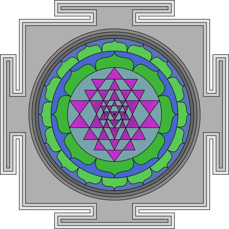 Mandala Circle Round Stickdatei – Blumen