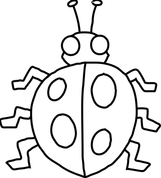 Ladybird Ladybug Black Stickdatei