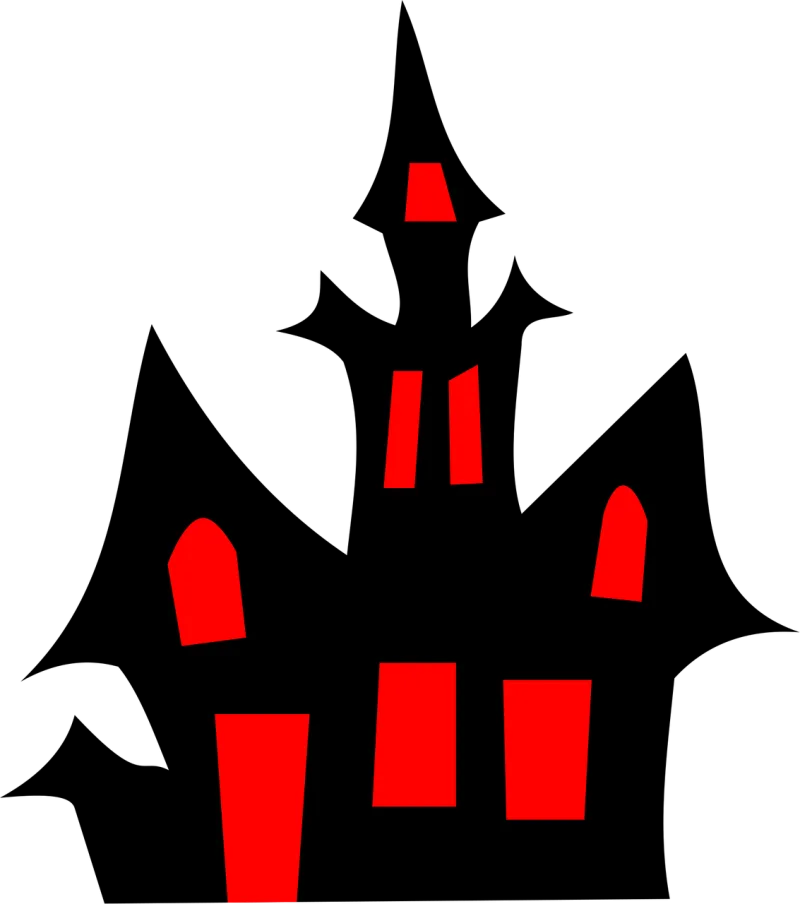 House Halloween Silhouette Stickdatei – Kinder