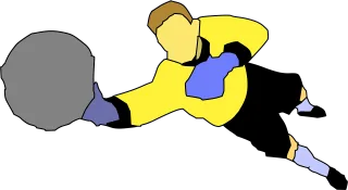 Goalkeeper Soccer Silhouette Stickdatei
