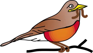 Red robin Bird Nature Stickdatei – Tiere