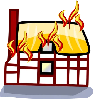 Fire Building House Stickdatei