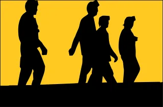 People Silhouette Persons Stickdatei